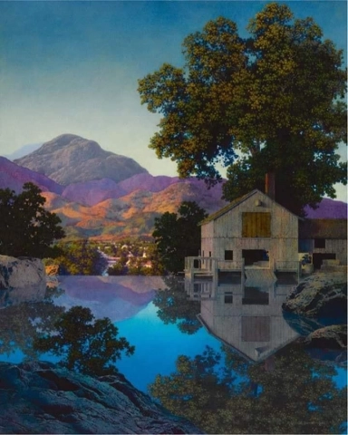 Maxfield Parrish The Mill Pond 1945