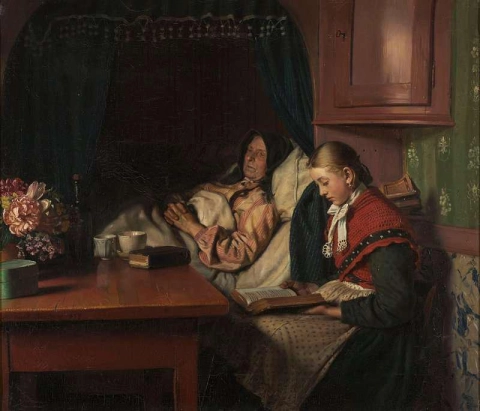 Michael Ancher grootmoeder S ziekbed