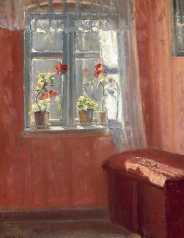 Michael Ancher The Red Living Room 1914