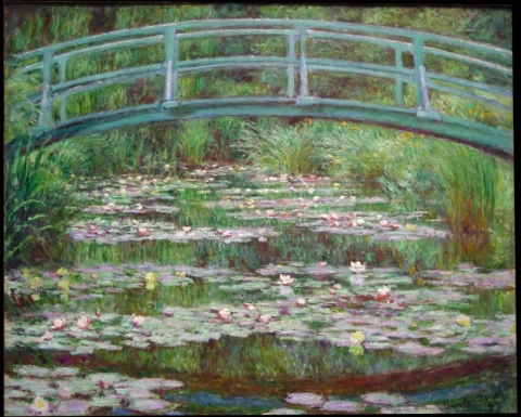 Water Lilies with Japanese Footbridge - 1899