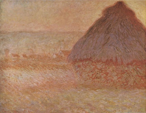 Haystack At Sunset