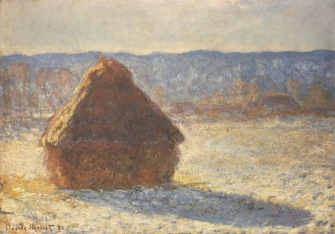 Haystack In Morning Snow