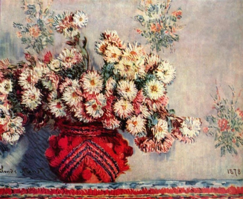 Nature Morte Avec Chrysanthemes