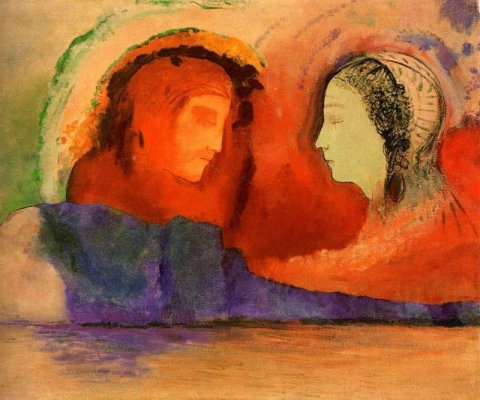 Odilon Redon, Dante e Beatrice, 1914