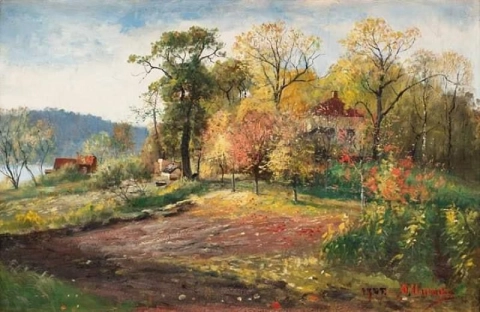 Olof Hermelin, Landschap in de herfst, 1905