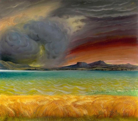 Otto Dix Lake Constance Landscape In Stormy Weather - Thunderstorm At Lake Constance 1939