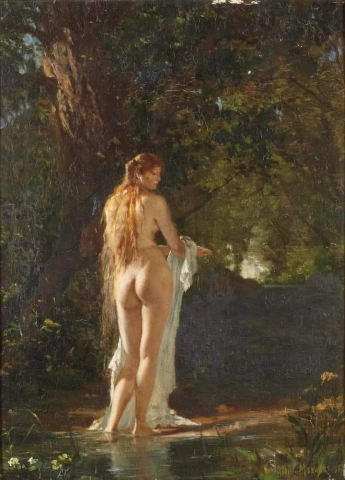 Pawel Merwart The Swimmer In The Forest - 1883