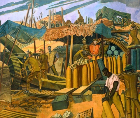 Percy Wyndham Lewis A Canadian Gun-pit - Tranchee De Tir Canadienne - 1918