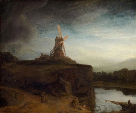 Rembrandt, De molen, ca. 1645-1648