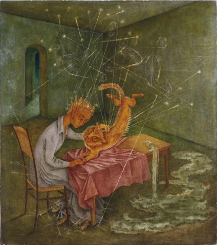 Remedios Varo Sympathy - 猫狂犬病 - 1955