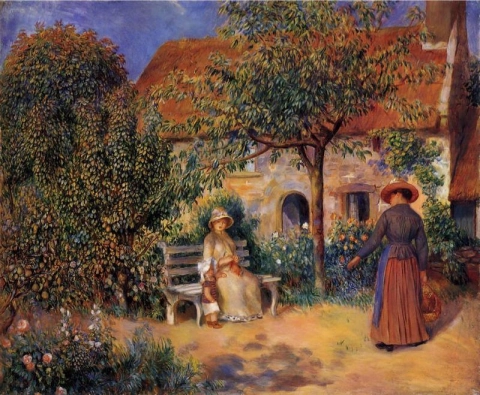 Garden scene in Brittany