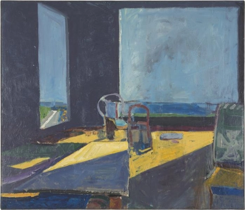 Richard Diebenkorn Interior con vista al océano 1957