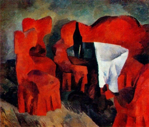 Muebles rojos de Robert Falk 1920