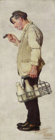 Studies For Couple With Milkman Ca. 1935 1