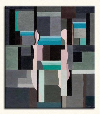 Rudolf Jahns, Naakten in de kamer (Compositie 24), 1924