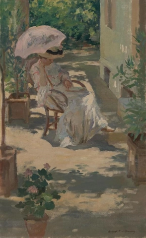 鲁珀特·邦尼 (Rupert Bunny)，《阳光明媚的角落》，约 1913 年