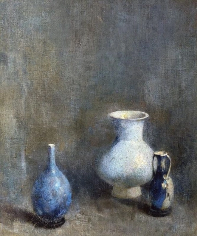 Søren Emil Carlsen, Vasi blu, 1919 circa