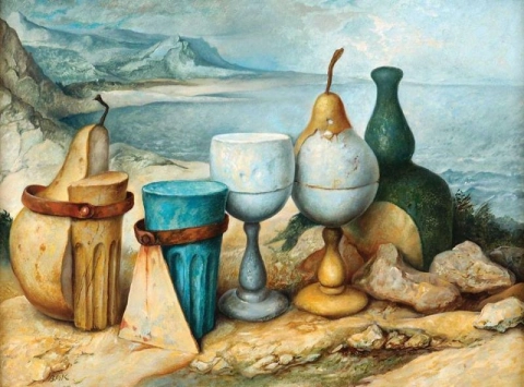 Samuel Bak Chess Tools In The Landscape