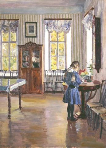 Sergei Arsenievich Vinogradov, Interiör av ett hus, 1913