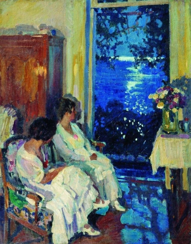 Sergei Vingradov Alupka - Una vista de noche - 1917