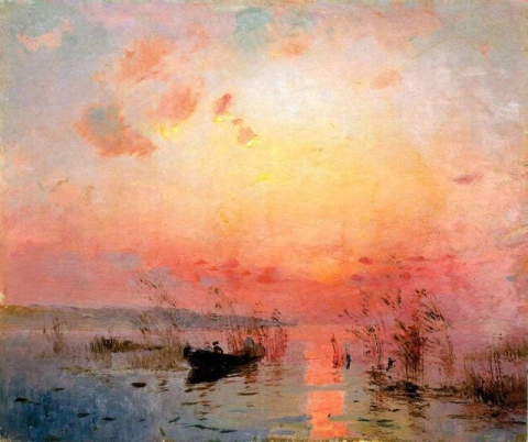 Sergej Vasil Kovskij Tramonto sul lago