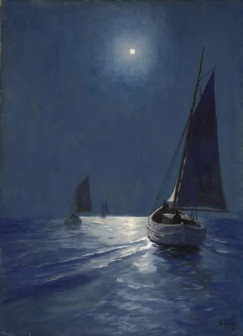 Pesca notturna di Soter Jaxa-malachowski. 1936