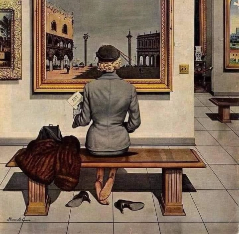 Pies cansados del museo de Stevan Dohanos 1956