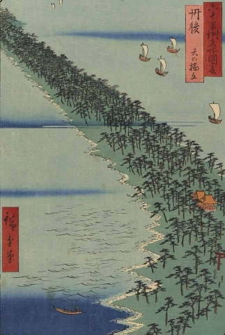 Utagawa Hiroshige, Amanohashidate-halvøya i Tango-provinsen nr. 38