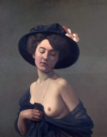 Mulher com chapéu preto, 1908