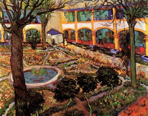 El patio del hospital de Arles