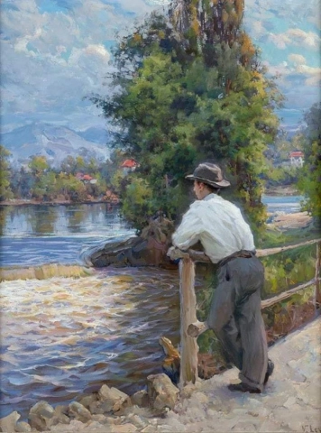 Vasili Levi View Over The Stream