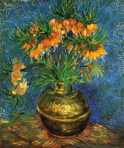 Fritillarias In A Copper Vase - 1887