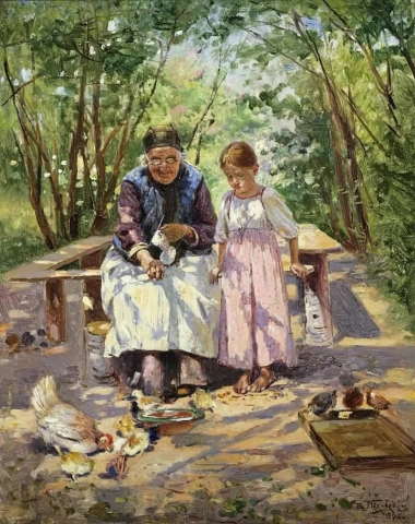 Vladimir Yegorovich Makovsky En delt glede 1896