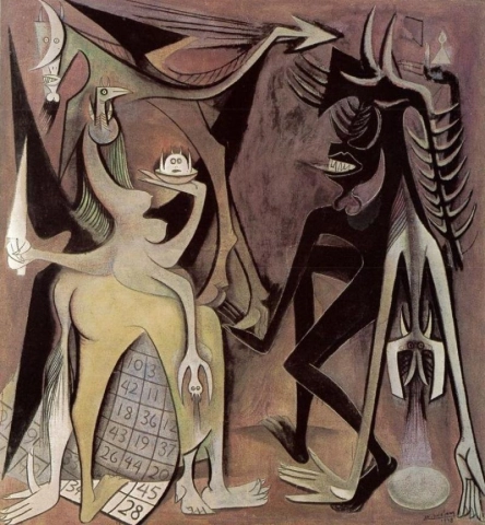 Wifredo Lam，恶魔蝇王 1948