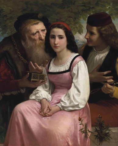 William Bouguereau Entre La Richesse Et L Amour