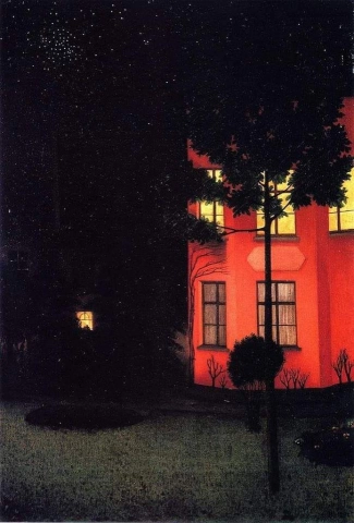 William Degouve De Nuncques La Casa Rosa 1892