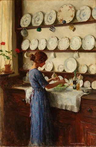 윌리엄 헨리 마겟슨(William Henry Margetson), 집의 여인