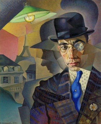 Yuri Annenkov retrato del fotógrafo m.a. Sherling - Sherling Mirón 1918